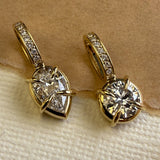 Lab Diamond Pear Prong Heirloom Charm Zoe Lev Jewelry