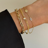 Cuban Link Bracelet with Diamond Pear Bezel Zoe Lev Jewelry