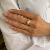 14k Gold Fluted Signet Ring Ring Zoe Lev Jewelry