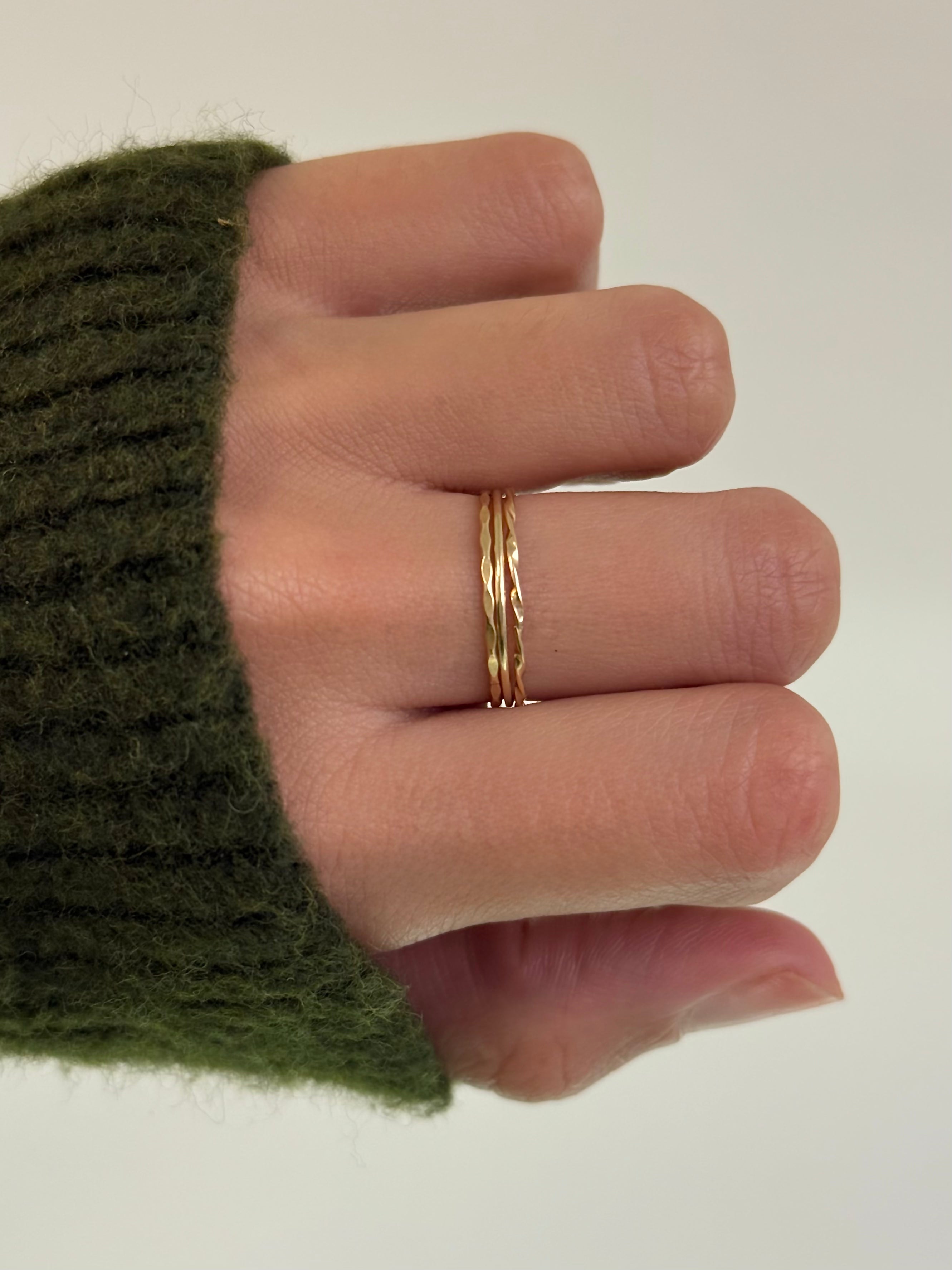 14k Gold Ring Stack Bundles Zoe Lev Jewelry