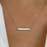 Name Bar With Diamond Necklace - 16"-18"