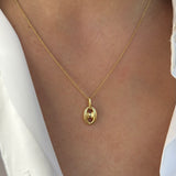 14k Gold Large Button Charm