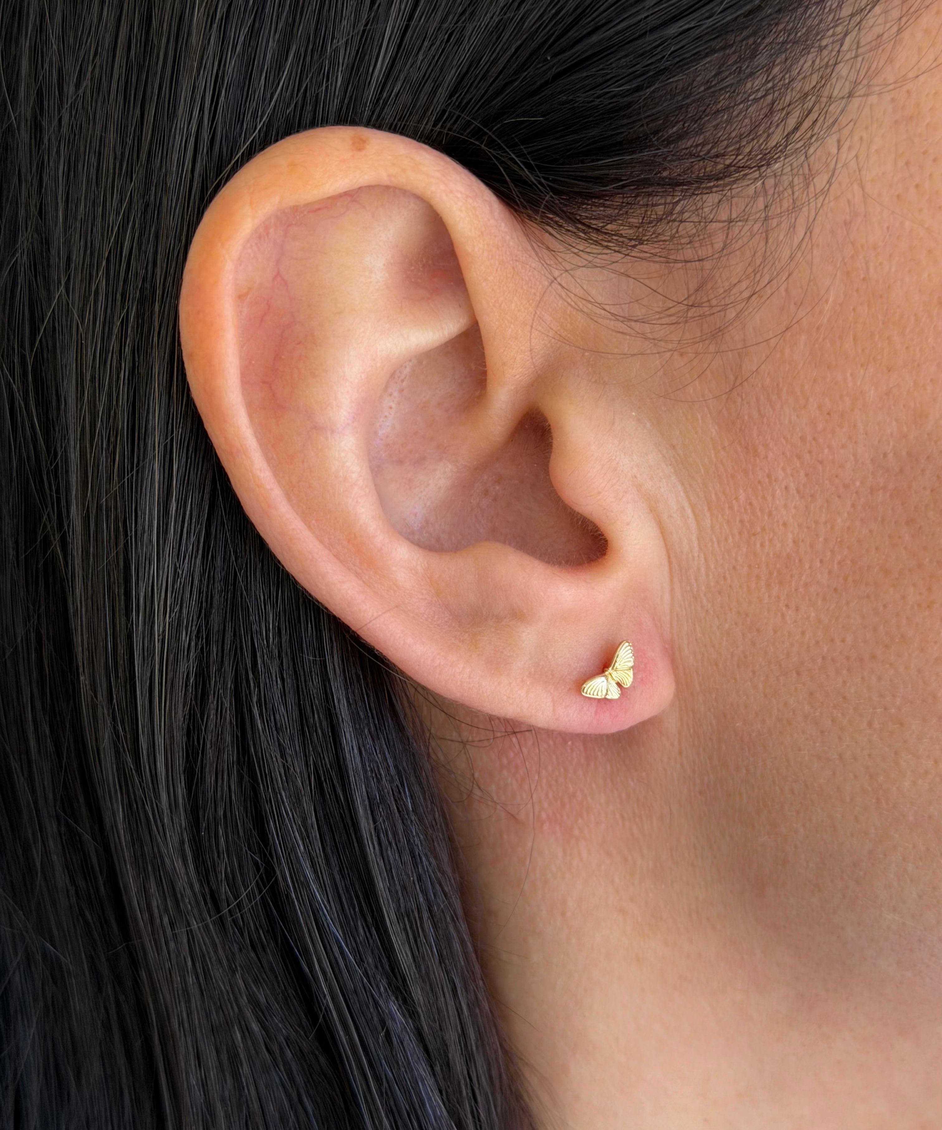14k Gold Butterfly Studs Studs Zoe Lev Jewelry