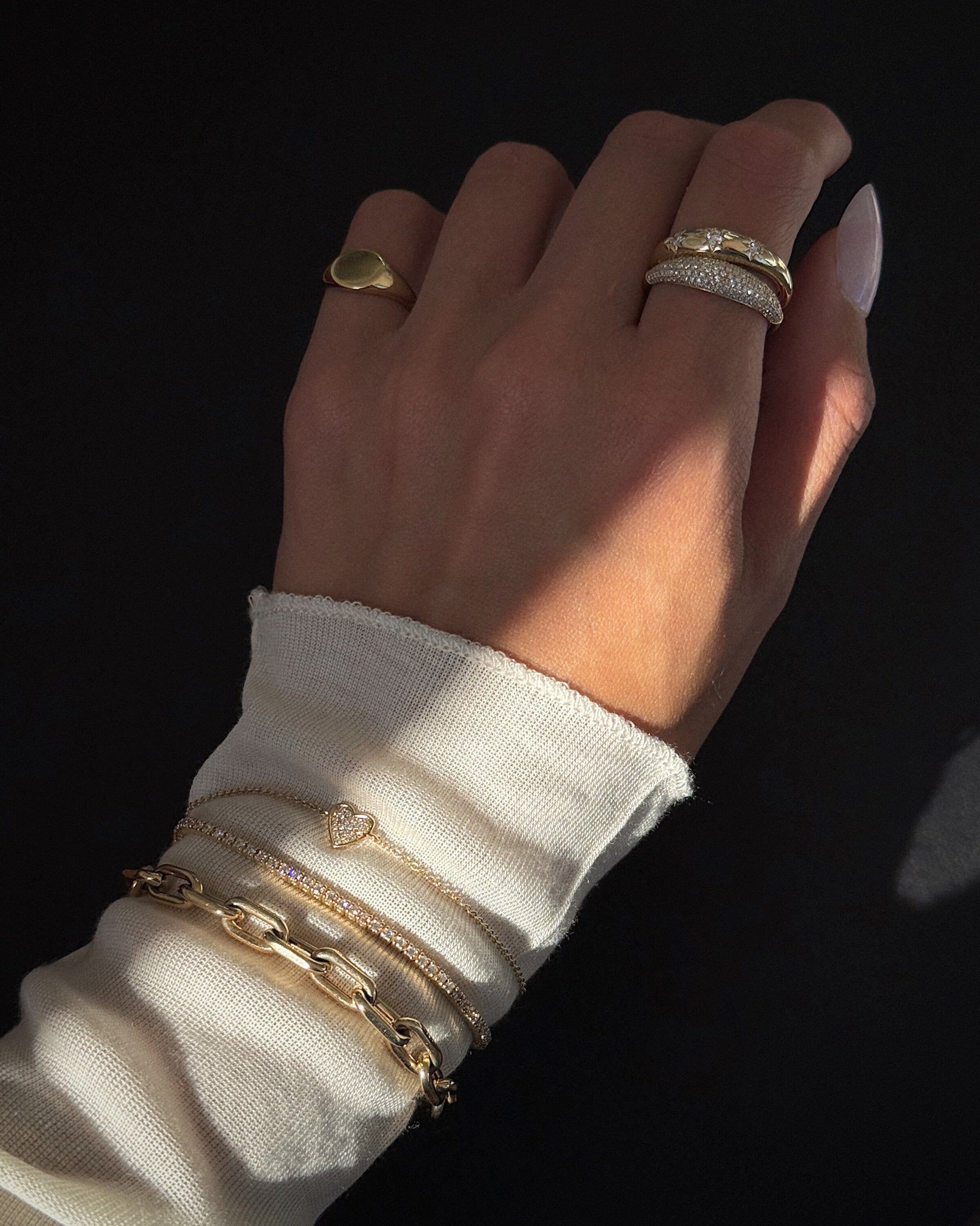 Domed Starburst Ring Zoe Lev Jewelry