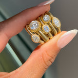 Lab Diamond Small Oval Pleated Ring Zoe Lev Jewelry