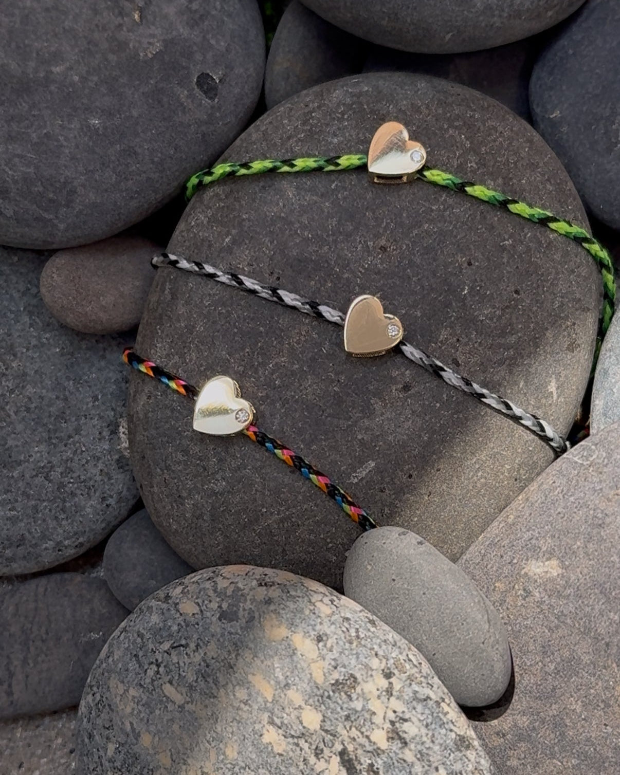 14k Gold Paracord Heart Fortune Bracelet Fortune Zoe Lev Jewelry