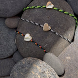 14k Gold Paracord Heart Fortune Anklet Fortune Zoe Lev Jewelry