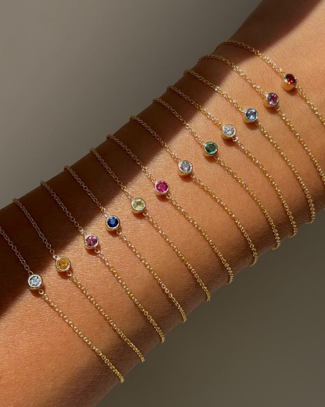 Birthstone Bezel Bracelet Personalized Zoe Lev Jewelry