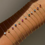 Birthstone Bezel Bracelet Personalized Zoe Lev Jewelry