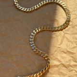 14K Gold Flat Curb Link Necklace Chains Zoe Lev Jewelry