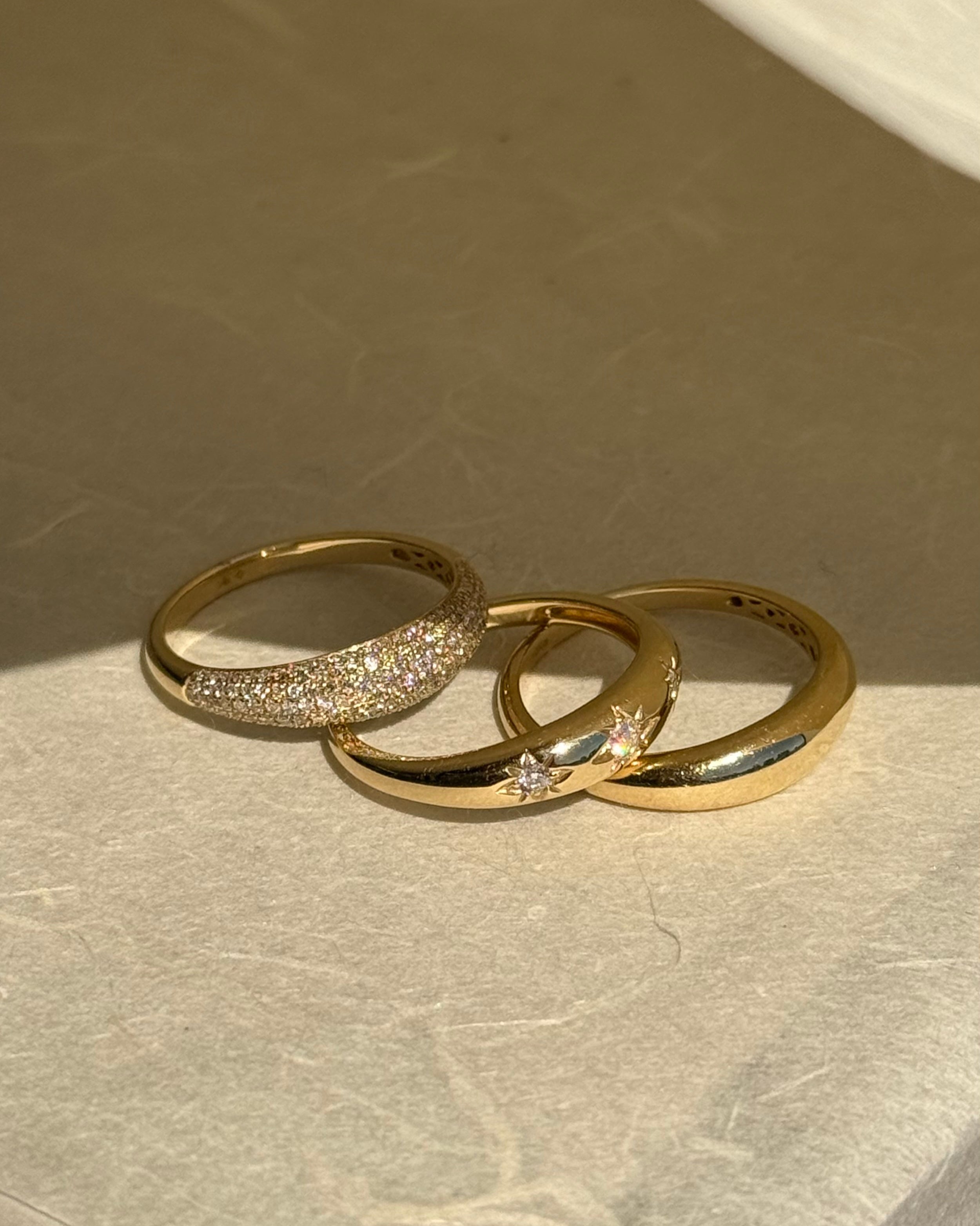 14k Gold Dome Band Ring Zoe Lev Jewelry