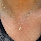 14K Gold Script Initial Necklace Personalized Zoe Lev Jewelry