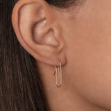 Gold Paper Clip Earring - Single SAMPLE SALE Zoe Lev Jewelry