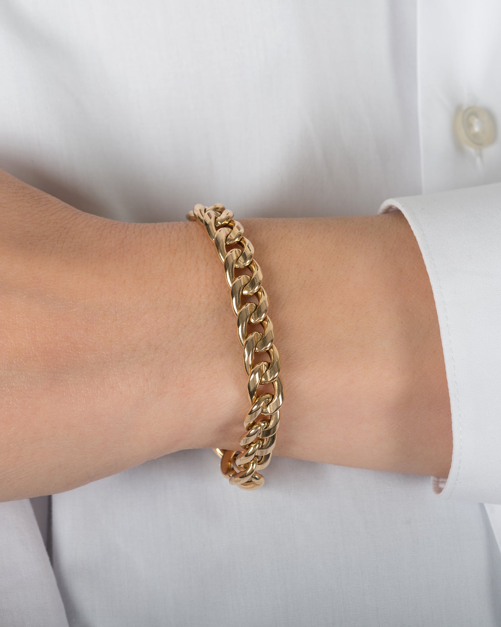 14k Gold Extra Large Miami Cuban Link Bracelet - 7" SAMPLE SALE Zoe Lev Jewelry
