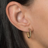14k Twist Huggie Earrings - Pair SAMPLE SALE Zoe Lev Jewelry