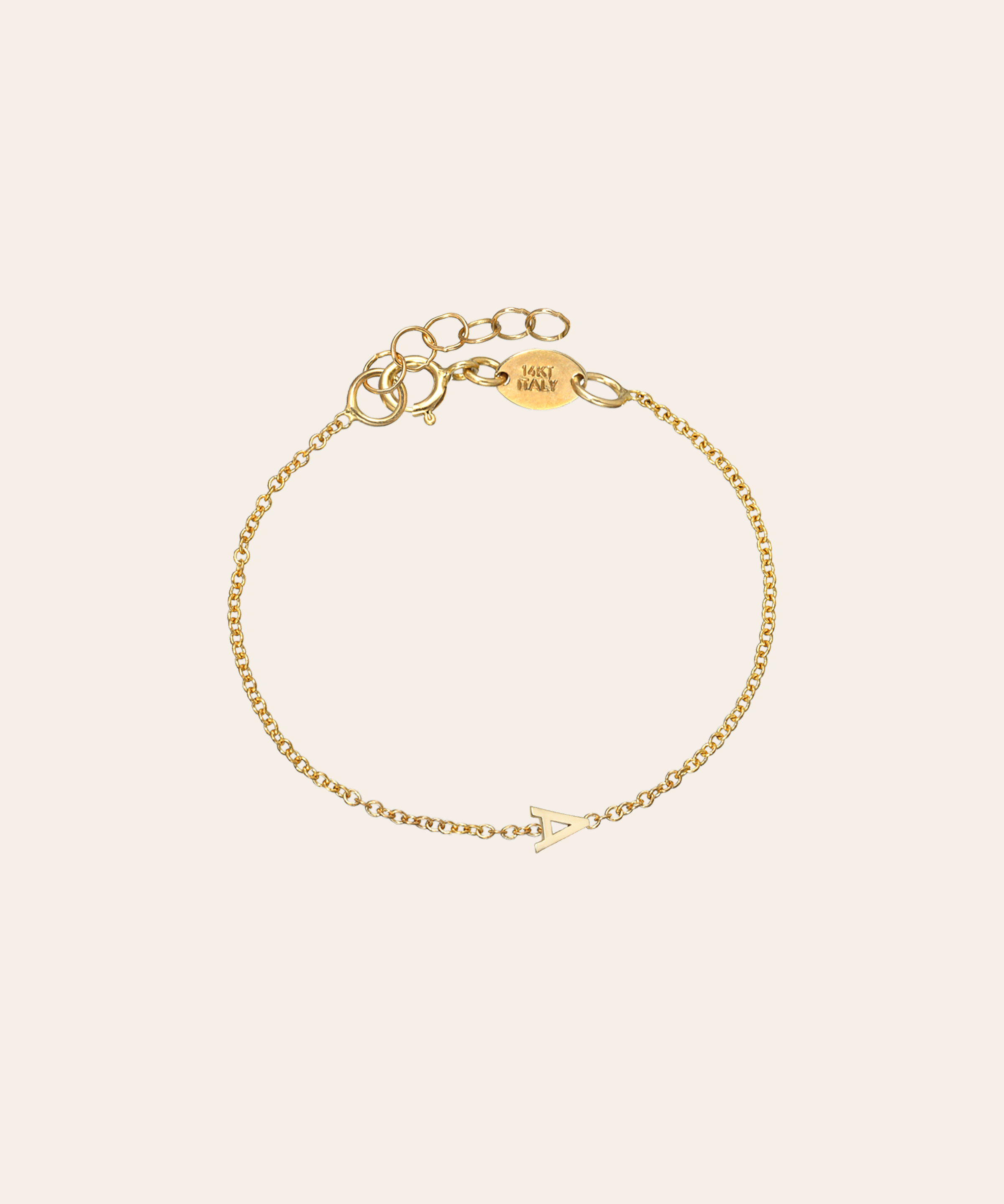 Kids 14K Gold Mini Initial Bracelet Kids Zoe Lev Jewelry