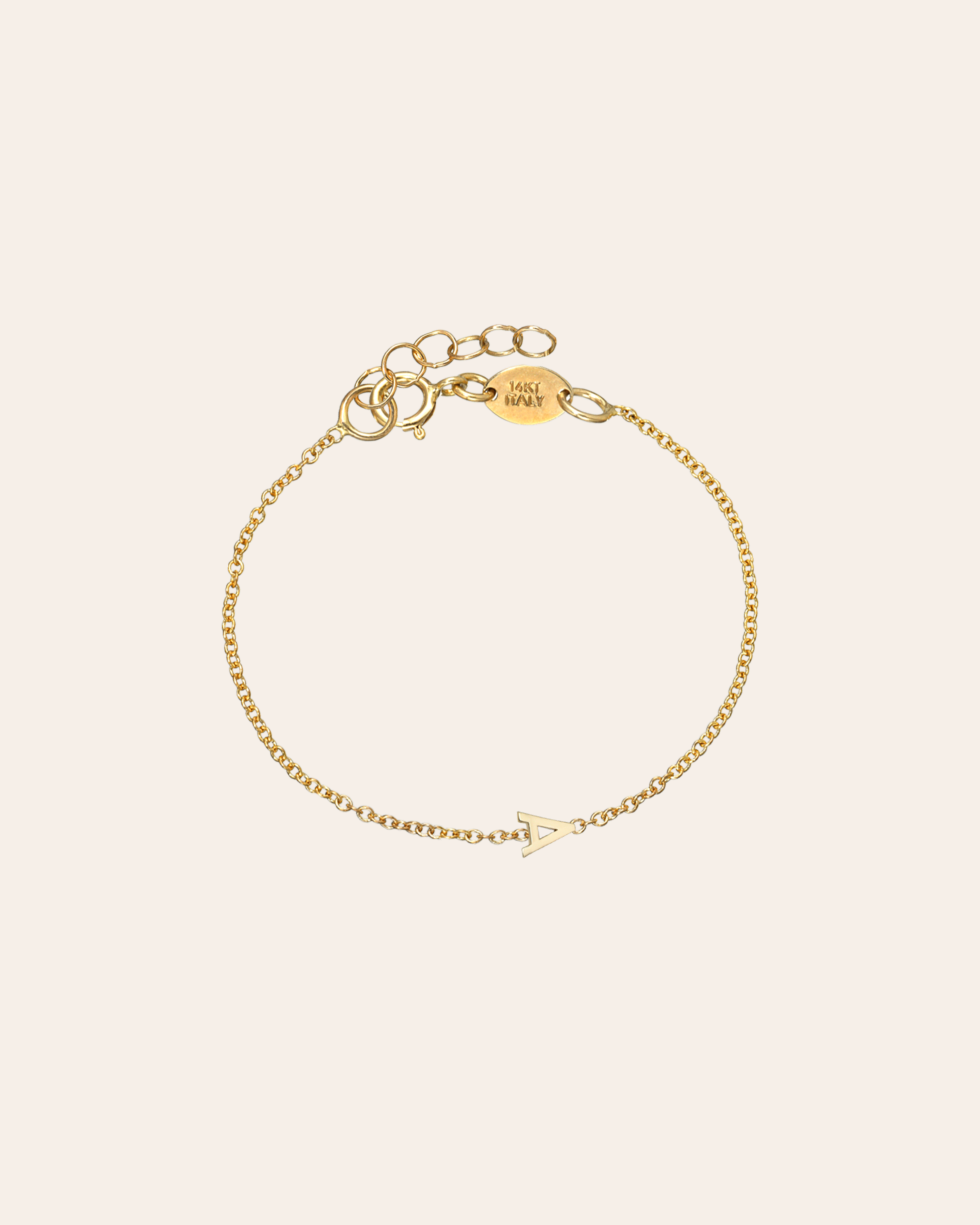 Kids 14K Gold Mini Initial Bracelet Kids Zoe Lev Jewelry
