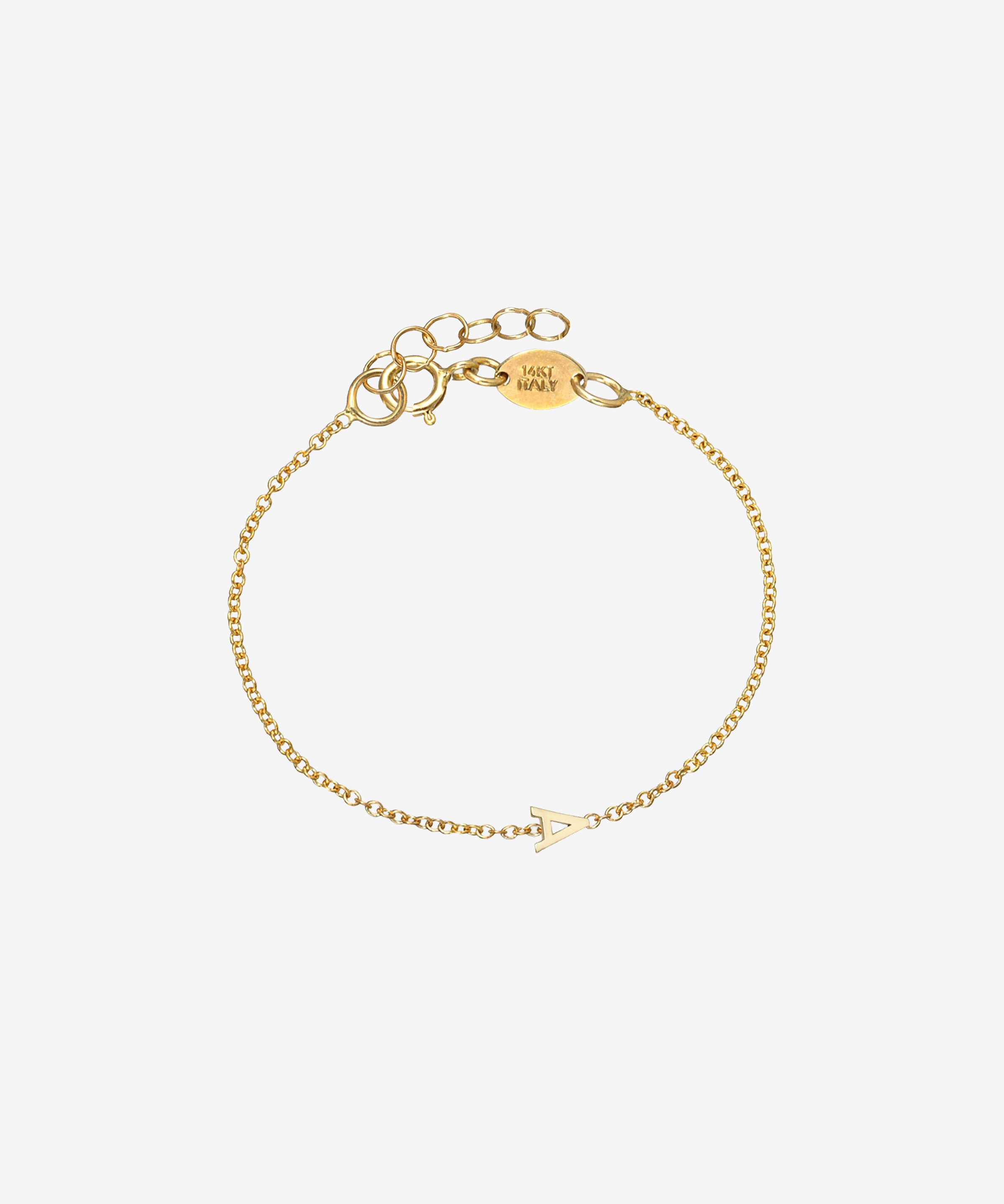 Kids 14K Gold Mini Initial Bracelet Kids Zoe Lev Jewelry