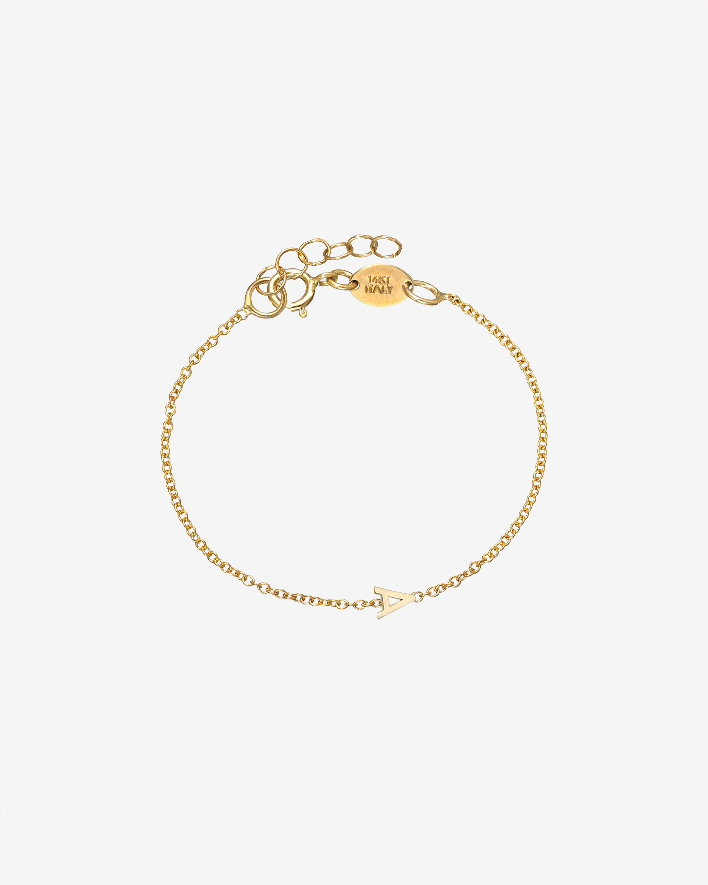 Kids 14K Gold Mini Initial Bracelet Kids Zoe Lev Jewelry
