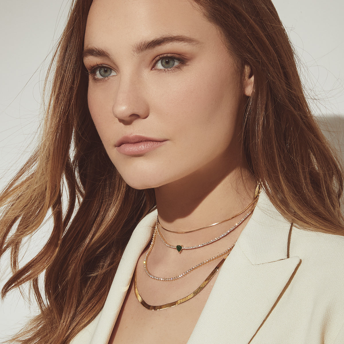 3 Prong Diamond Tennis Necklace Zoe Lev Jewelry