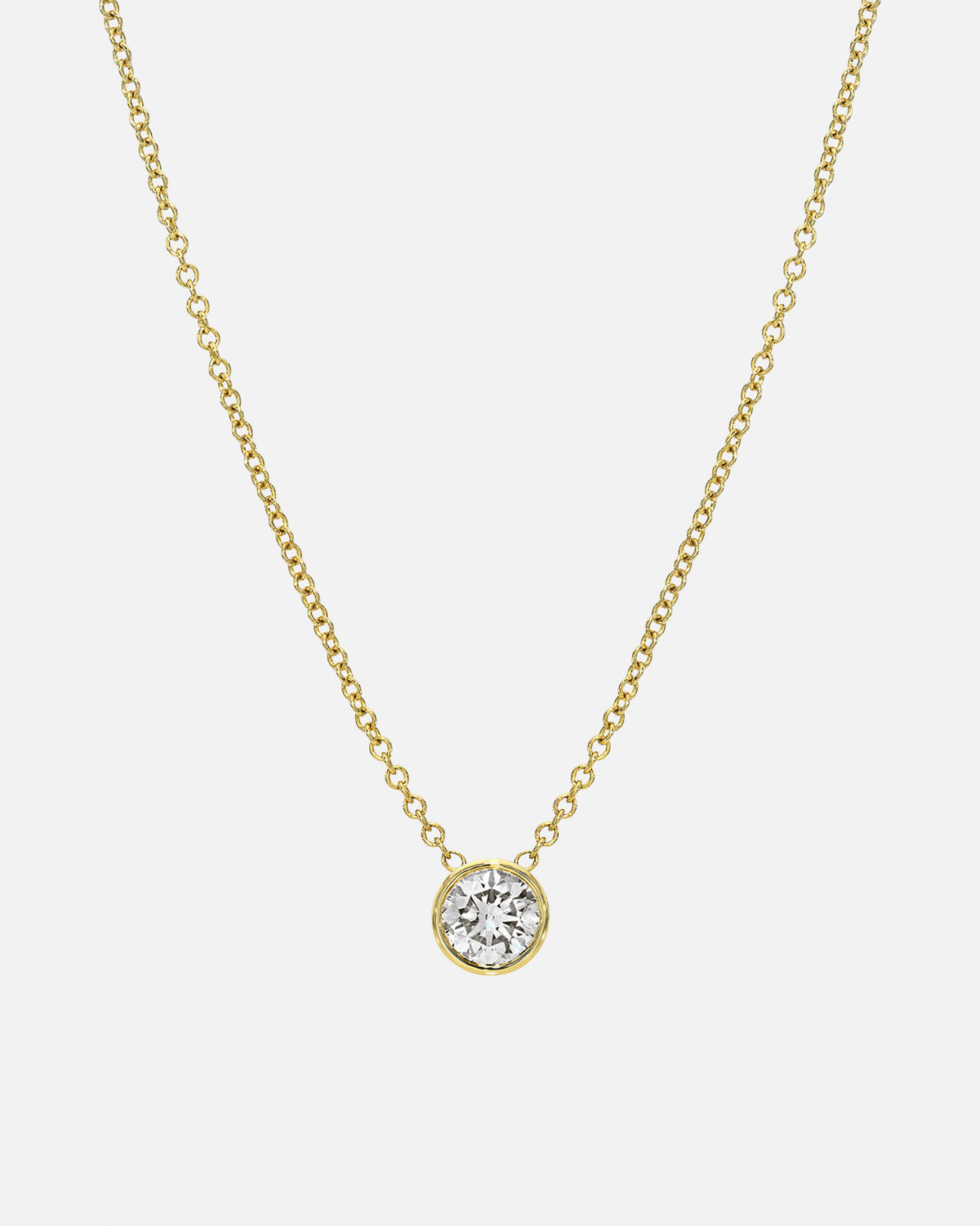 Lab Diamond Bezel Necklace