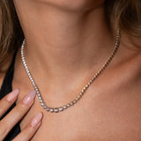 Lab Diamond Graduated Bezel Tennis Necklace Tennis Necklace Zoe Lev Jewelry