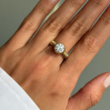 Lab Diamond Large Round Pleated Ring Zoe Lev Jewelry