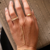 Lab Diamond Row Tennis Hand Chain Tennis Bracelets Zoe Lev Jewelry