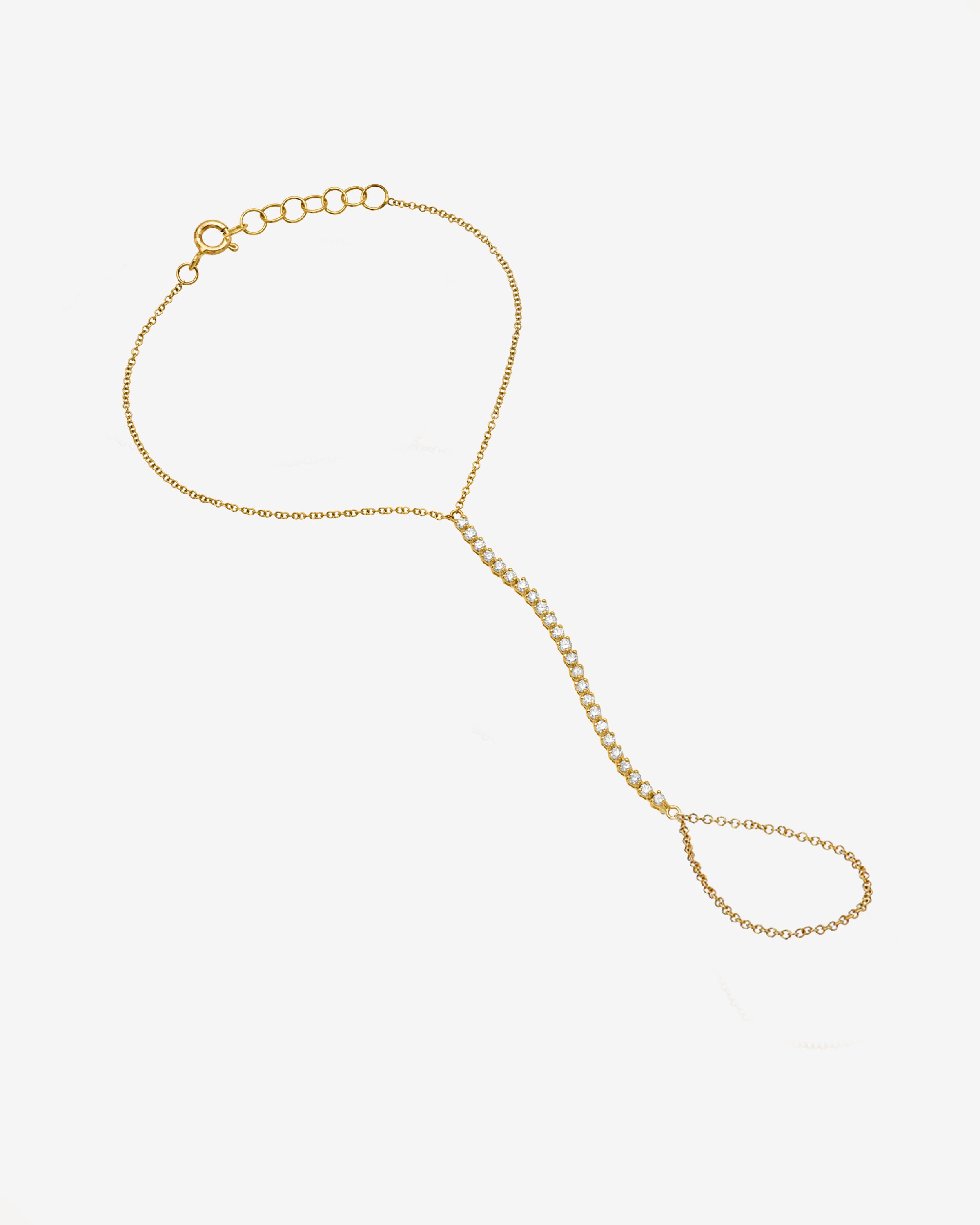 Lab Diamond Row Tennis Hand Chain Tennis Bracelets Zoe Lev Jewelry