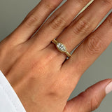 Lab Diamond Small Marquise Pleated Ring Zoe Lev Jewelry