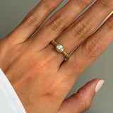 Lab Diamond Small Oval Pleated Ring Zoe Lev Jewelry