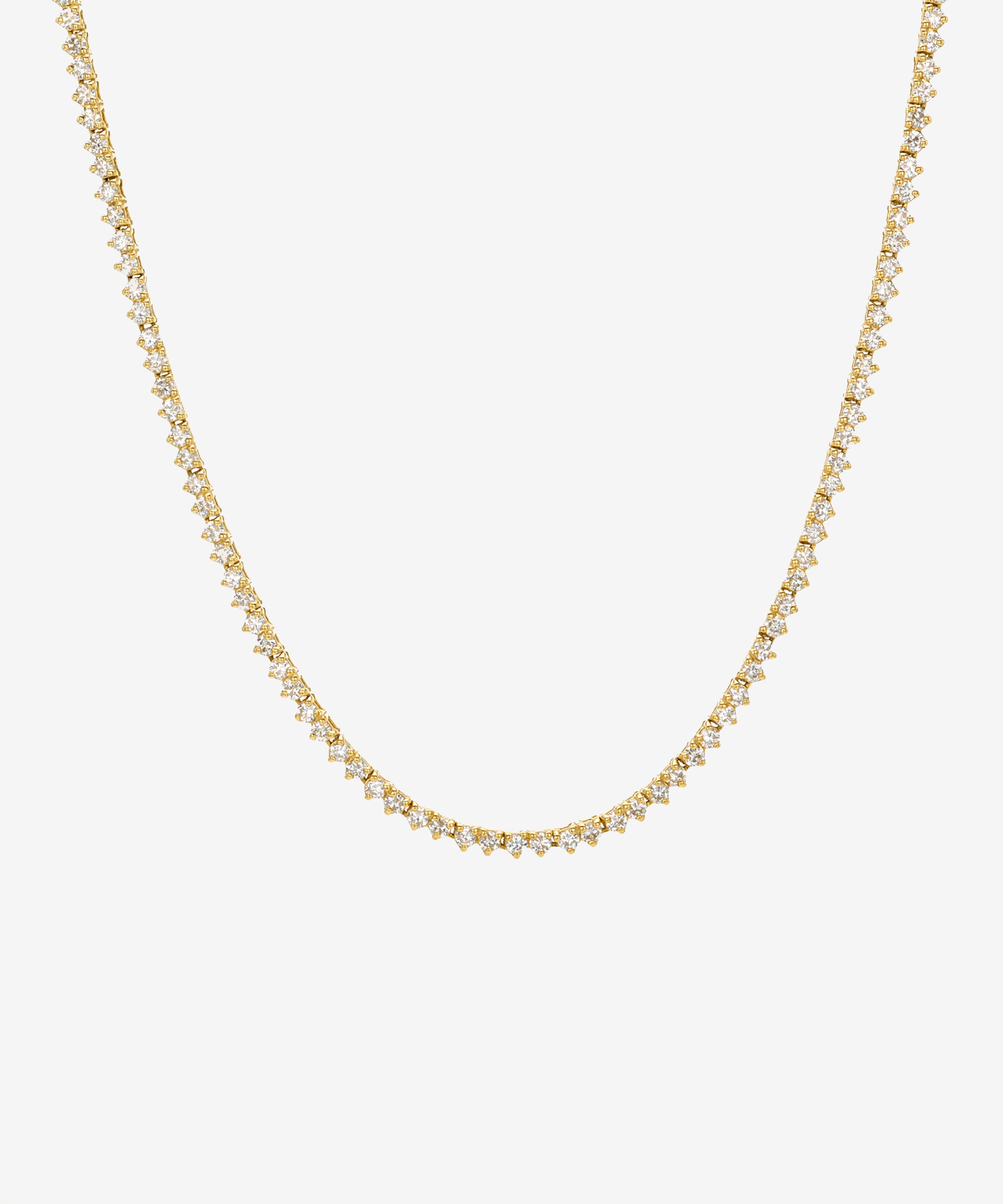Lab Diamond 3 Prong Tennis Necklace Tennis Necklace Zoe Lev Jewelry