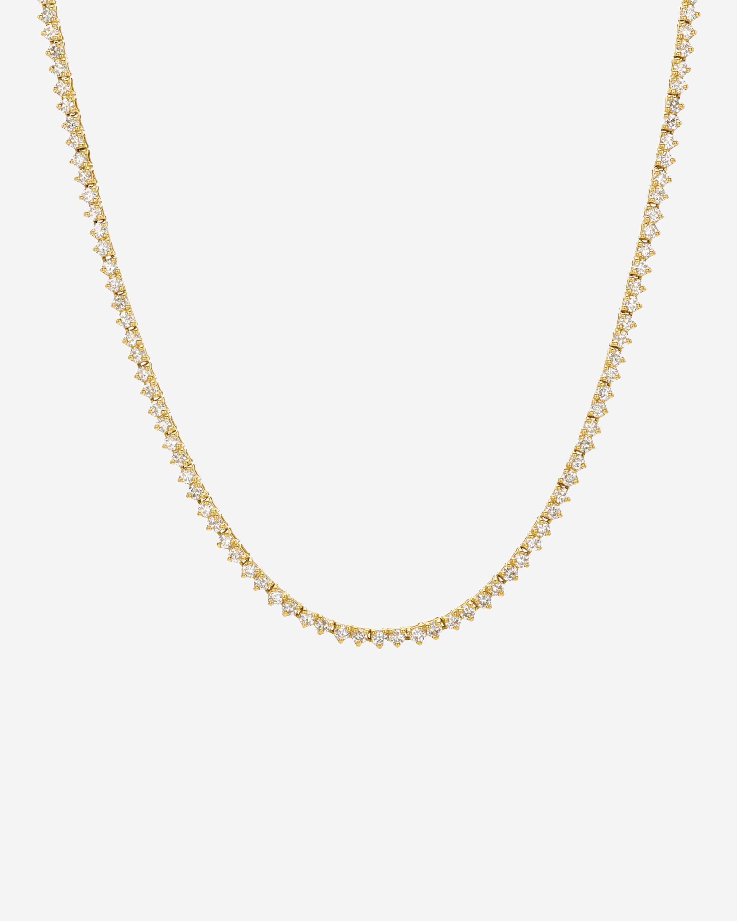 Lab Diamond 3 Prong Tennis Necklace Tennis Necklace Zoe Lev Jewelry