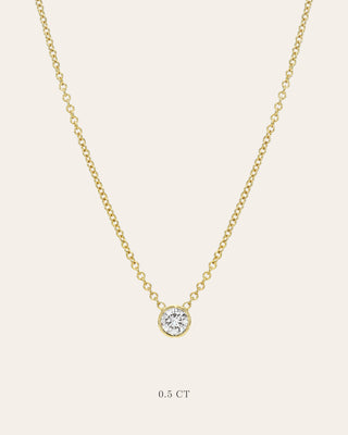 Lab Diamond Bezel Necklace