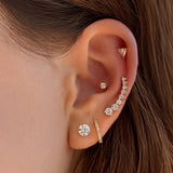 3 Prong Lab Diamond Ear Crawler Zoe Lev Jewelry
