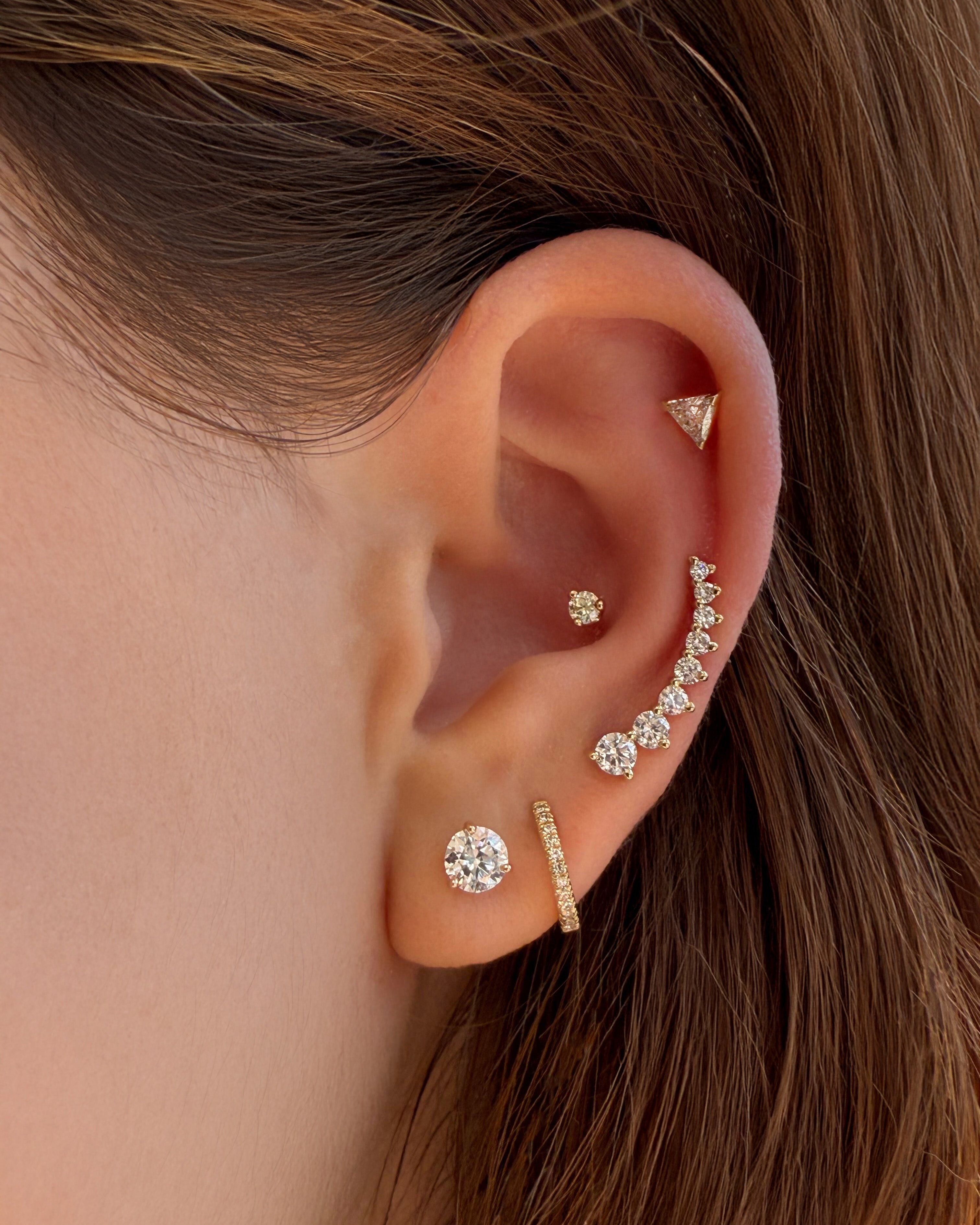 3 Prong Lab Diamond Ear Crawler Zoe Lev Jewelry