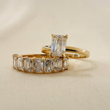 Lab Diamond Emerald Cut Ring - Size 7 SAMPLE SALE Zoe Lev Jewelry