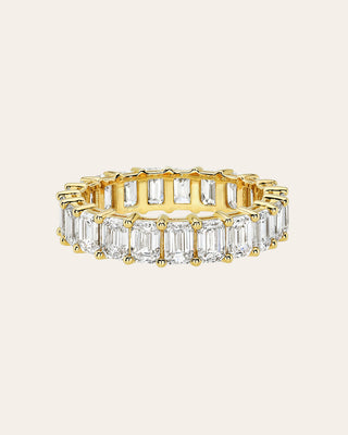 Lab Diamond Emerald Eternity Band