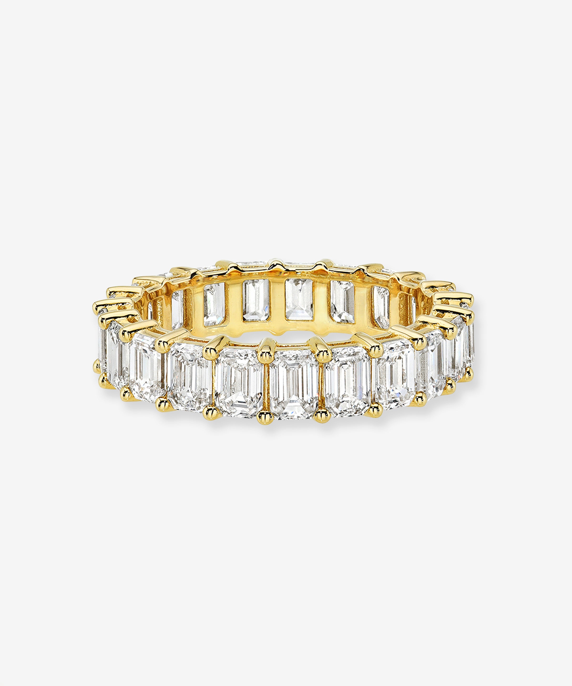 Lab Diamond Emerald Eternity Band Zoe Lev Jewelry