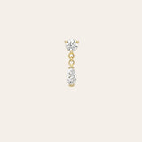 Lab Diamond Marquise 3 Prong Drop Stud Earring Studs Zoe Lev Jewelry