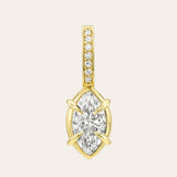 Lab Diamond Marquise Prong Heirloom Charm Zoe Lev Jewelry