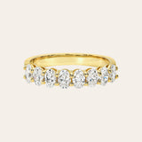 Lab Diamond Oval Halfway Band Zoe Lev Jewelry