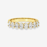 Lab Diamond Oval Halfway Band Zoe Lev Jewelry