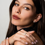 Lab Diamond Pear Bezel Stud Earrings Studs Zoe Lev Jewelry