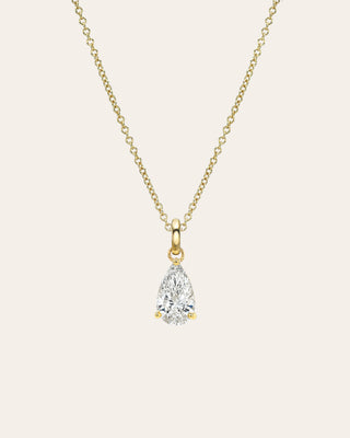 Lab Diamond Pear Necklace