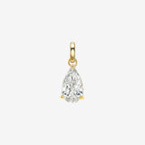 Lab Diamond Pear Pendant Zoe Lev Jewelry