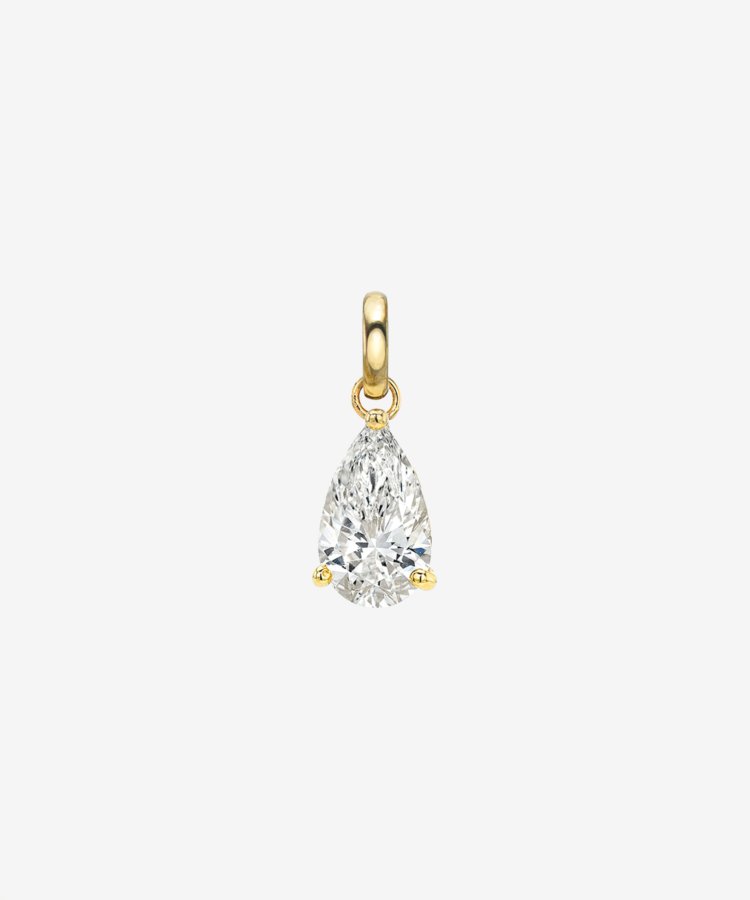 Lab Diamond Pear Pendant Zoe Lev Jewelry