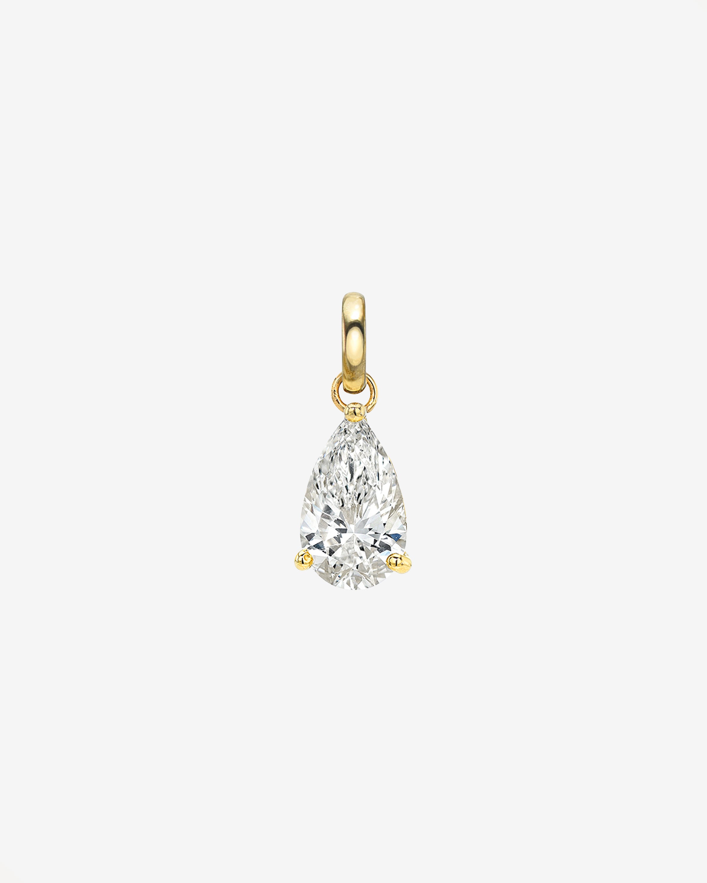 Lab Diamond Pear Pendant Zoe Lev Jewelry