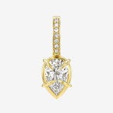 Lab Diamond Pear Prong Heirloom Charm Zoe Lev Jewelry