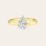 Lab Diamond Pear Ring - Size 7 SAMPLE SALE Zoe Lev Jewelry